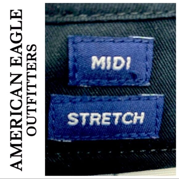 AMERICAN EAGLE BLACK STRETCH TWILL SHORTS - Picture 5 of 6